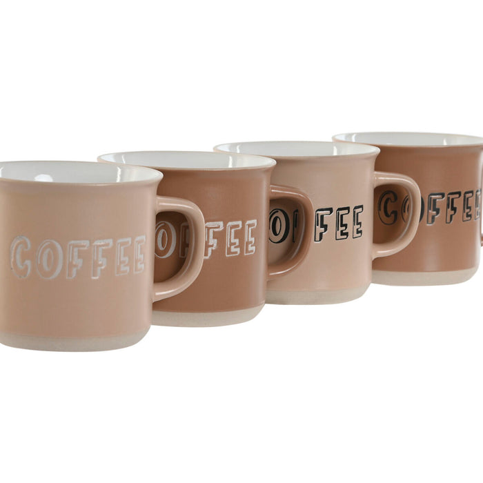 4 Piece Mug Set Home ESPRIT Brown Stoneware