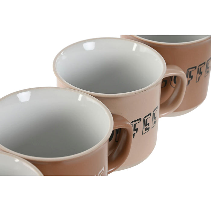 4 Piece Mug Set Home ESPRIT Brown Stoneware