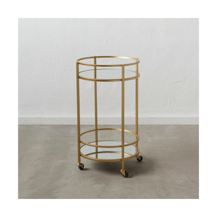 Kitchen Trolley 43 x 43 x 70 cm Mirror Golden Metal