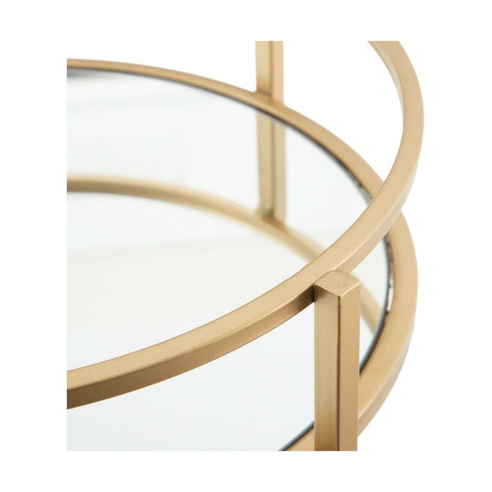 Kitchen Trolley 43 x 43 x 70 cm Mirror Golden Metal