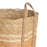 Set of Baskets 42 x 42 x 48 cm Natural Orange Natural Fibre (3 Pieces)