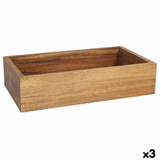 Drawer Organizer Viejo Valle Squared Acacia 32,5 x 17,5 x 7,5 cm (3 Units)