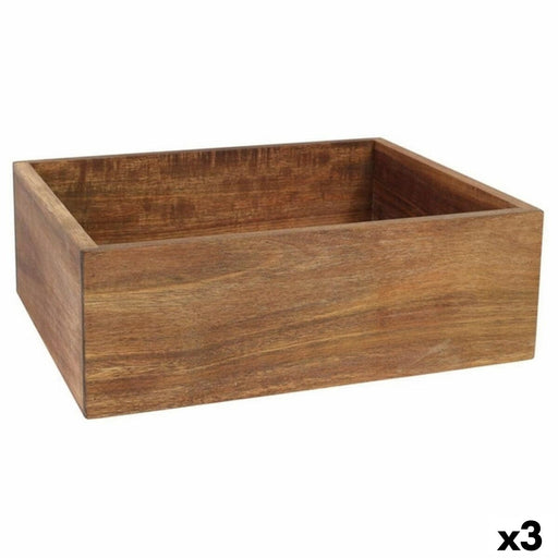 Drawer Organizer Viejo Valle Squared Acacia 32,5 x 26,5 x 11 cm (3 Units)
