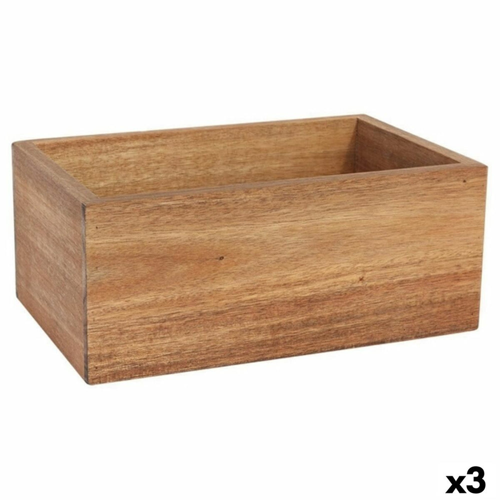 Drawer Organizer Viejo Valle Squared Acacia 26,5 x 16,2 x 11 cm (3 Units)