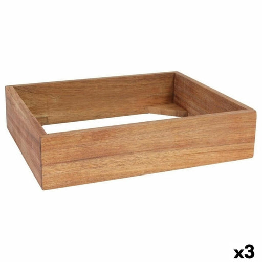 Drawer Organizer Viejo Valle Squared Acacia 32,5 x 26,5 x 7,5 cm (3 Units)
