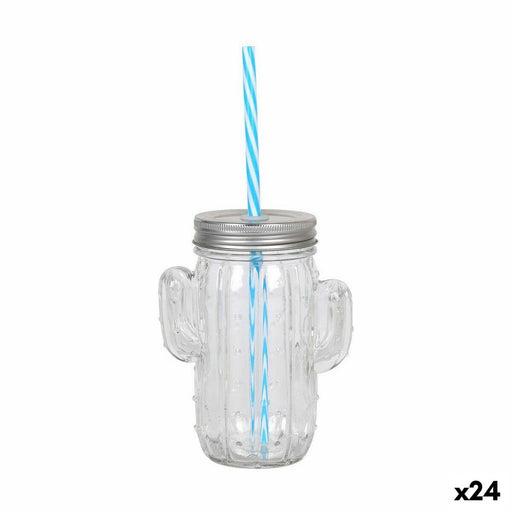 Cup with Straw Inde Cactus 24 Units