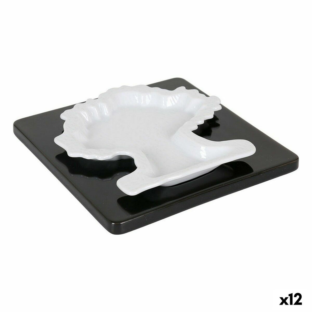 Snack tray Viejo Valle Set 2 Pieces Porcelain Tree 16,8 x 16,8 x 1,1 cm (12 Units)