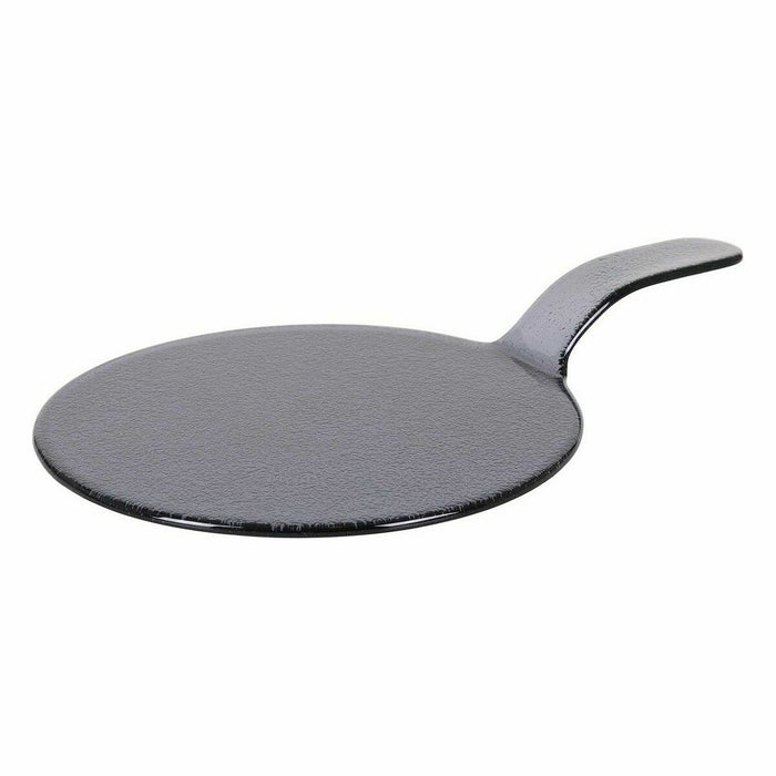 Flat Plate Inde Black With handle Glass