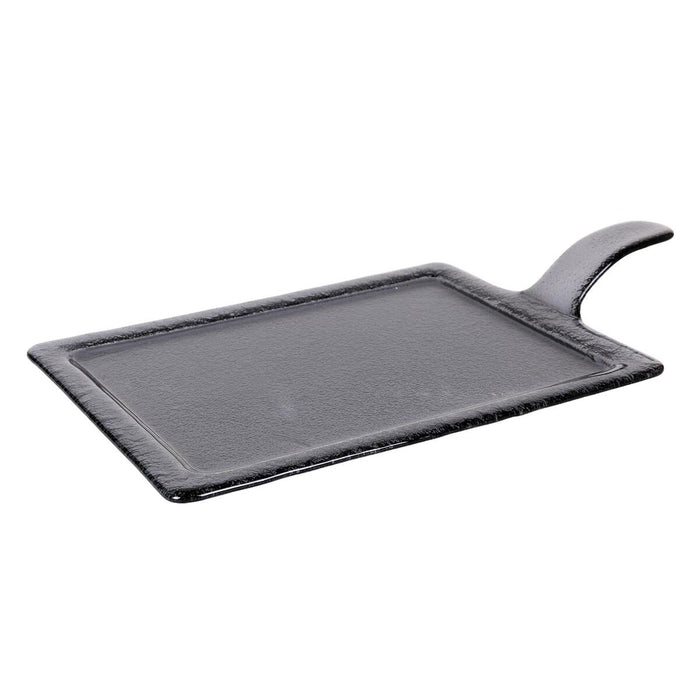 Tray Inde Black Glass 46 x 27 cm