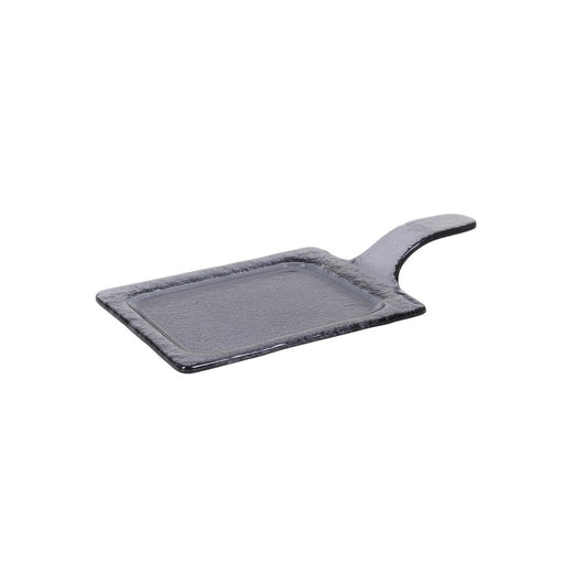 Tray Inde Black Glass 30 x 16 cm