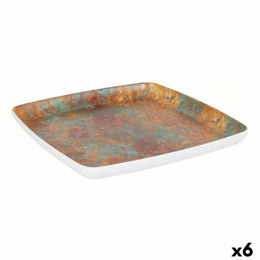 Plate Viejo Valle Goji Melamin White Squared 27 x 27 x 2,5 cm (6 Units)