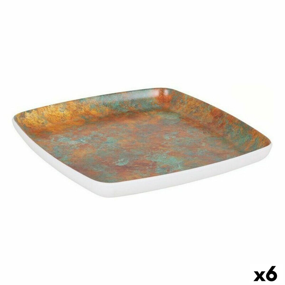 Plate Viejo Valle Goji Melamin White Squared 21,5 x 21,5 x 2,2 cm (6 Units)