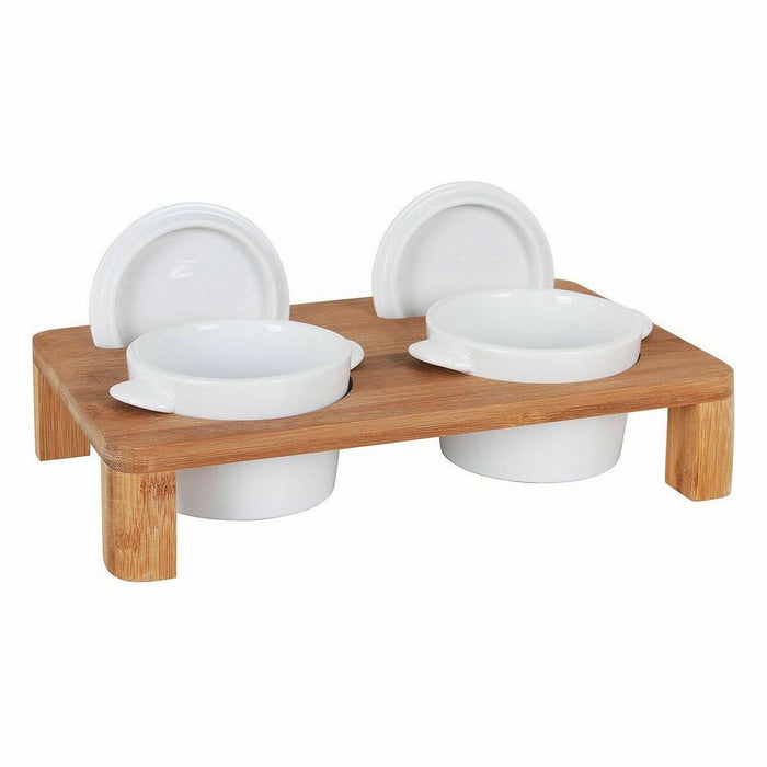 Holder Inde Saucepan x 2 Bamboo Porcelain 29 x 18 x 6 cm (6 Units)