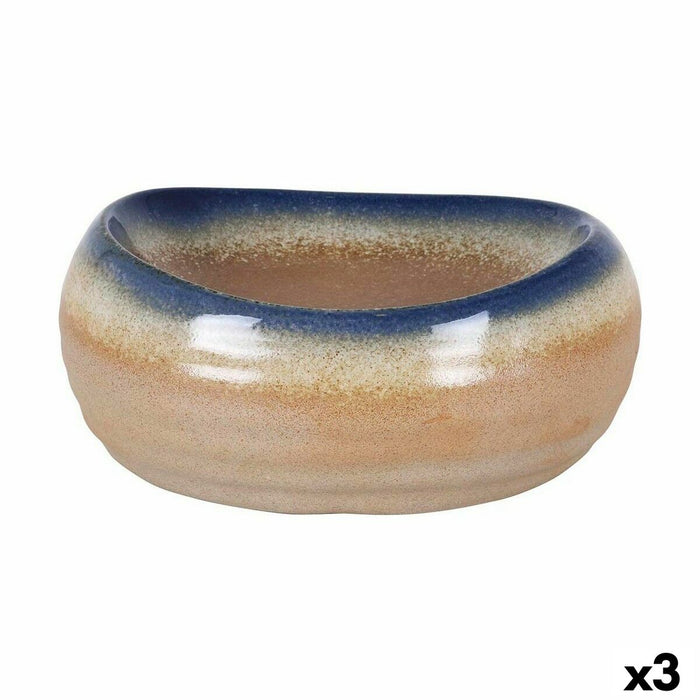 Dessert Dish Inde STONEWARE CARIBIAN 19 x 23 x 11 cm 23 x 19 x 10 cm (3 Units)