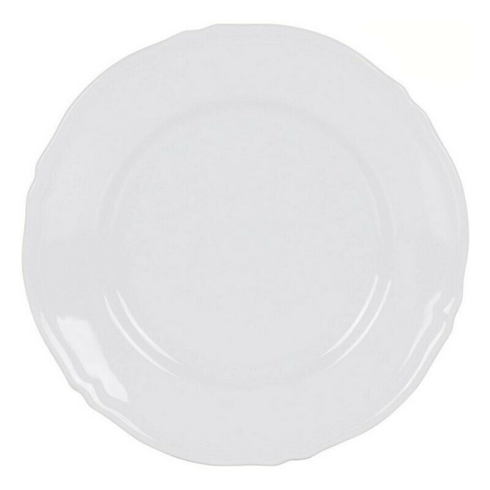 Flat plate Feuille Porcelain White (Ø 32 cm)