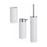 Bath Set White 3 Pieces Plastic