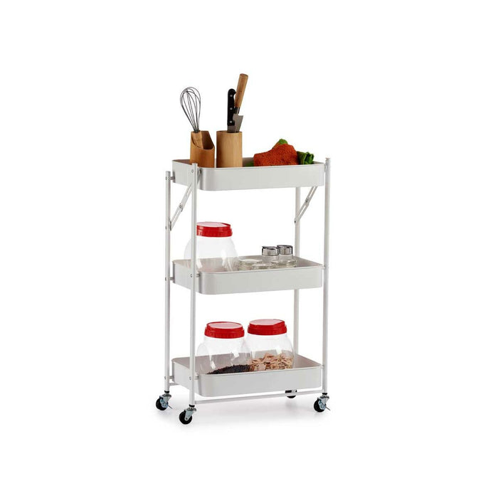 Vegetable trolley Steel White Plastic (29,5 x 78,5 x 45,5 cm)