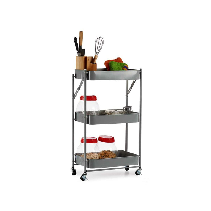 Vegetable trolley Grey Steel Plastic (29,5 x 78,5 x 45,5 cm)