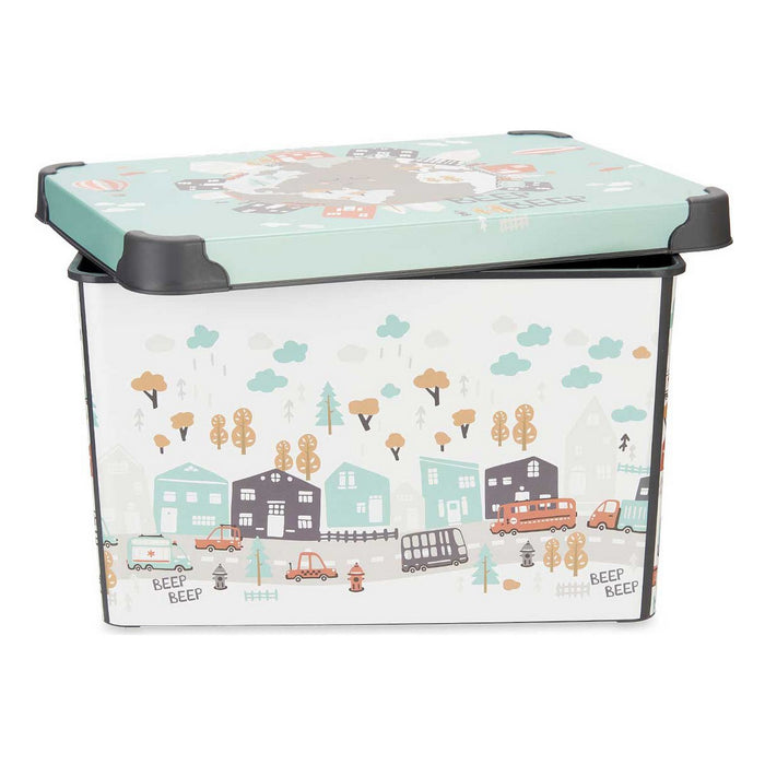 Storage Box Road With handles Plastic 17 L (27,5 x 22 x 36,5 cm)