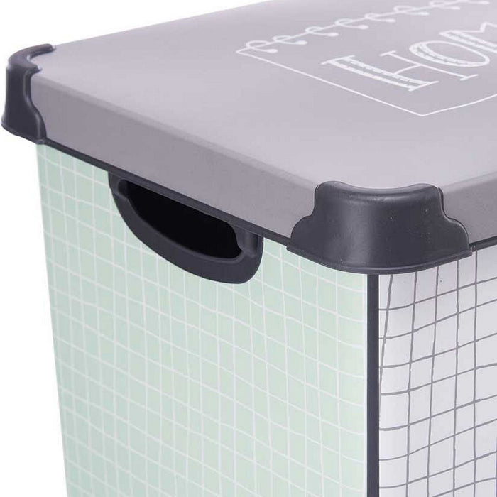 Storage Box with Lid Home Grey Plastic (29 x 23,5 x 39 cm)