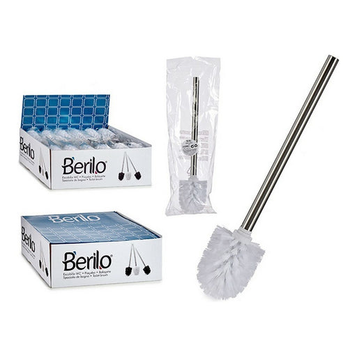 Toilet Brush White Silver Stainless steel 8 x 35,5 x 8 cm