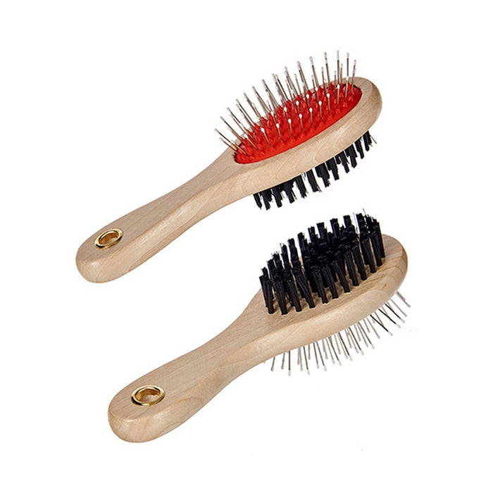 Dog Brush 9 x 5 x 21 cm Red Black Brown Steel Plastic