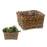 Plant pot Cane Brown (24 x 13 x 24 cm)