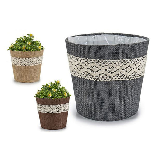 Plant pot Cloth (19 x 17,5 x 19 cm) (19 x 17,5 x 19 cm)