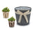 Plant pot Cloth (15 x 14,5 x 15 cm) (16 x 14,5 x 16 cm) (16 x 14,5 x 16 cm)