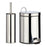 Pedal Bin and Toilet Brush Holder Steel 5L Silver