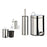 Pedal Bin and Toilet Brush Holder Steel 5L Silver