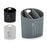 Cutlery Organiser Black Grey White Plastic 9,5 x 14 x 13,5 cm