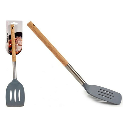 Kitchen Spatula Grey Brown Wood 2 x 35 x 8 cm