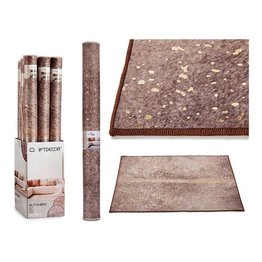 Carpet Brown White Polyester