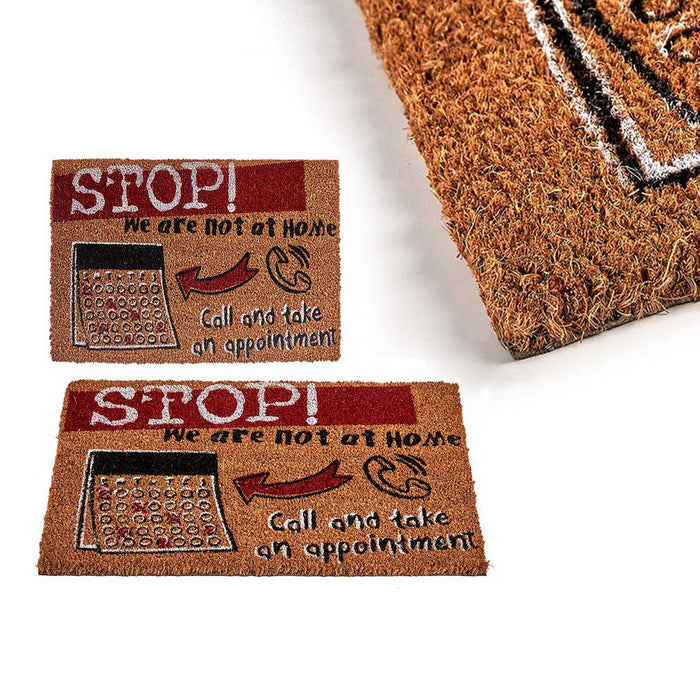 Doormat Stop Red Brown Coconut Fibre (40 x 1,5 x 60 cm)