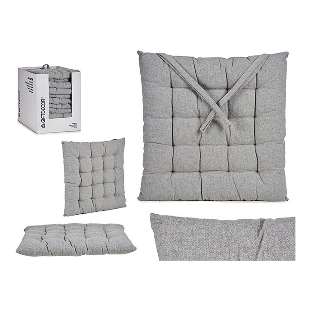 Chair cushion Grey (40 x 6 x 40 cm) (1 uds)