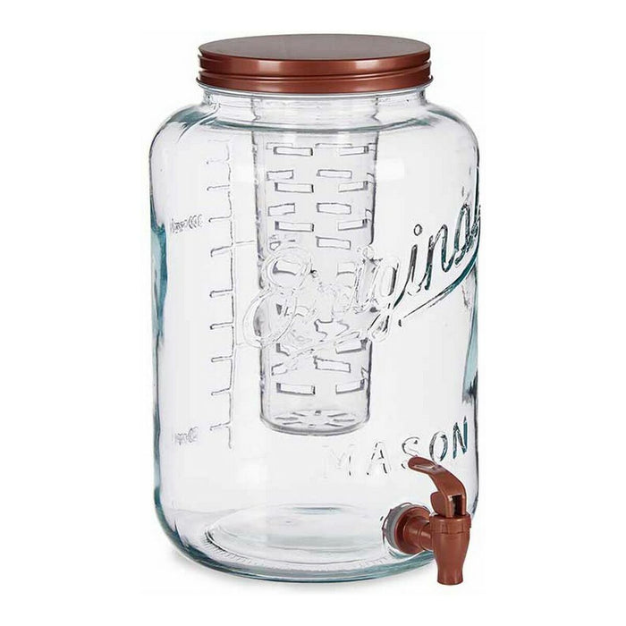 Jug Transparent Copper Metal Plastic Glass (20,7 x 31,5 x 20,7 cm) (8 L)