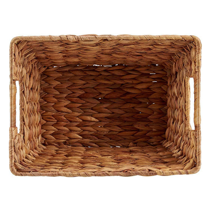 Basket With handles Metal Brown Water hyacinth (24 x 18 x 33,5 cm)