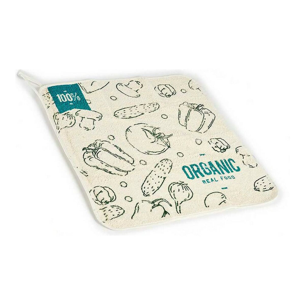 Kitchen Cloth Organic White Green