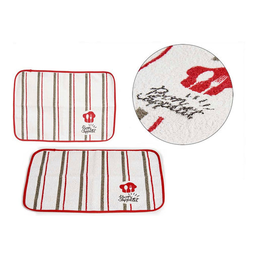 Place mat Bon Apetit Red White (33 x 0,3 x 48 cm)