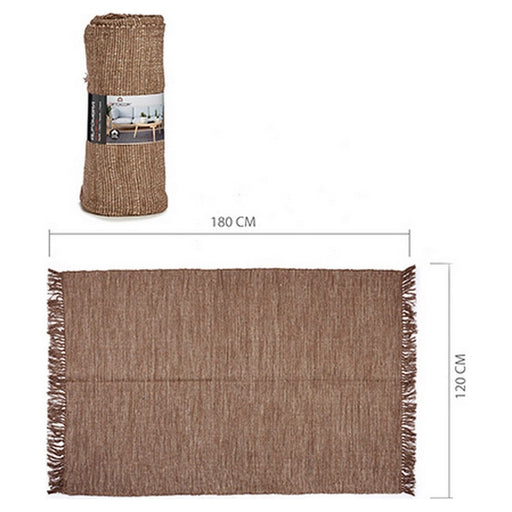 Carpet Brown Cotton (120 x 1 x 180 cm)