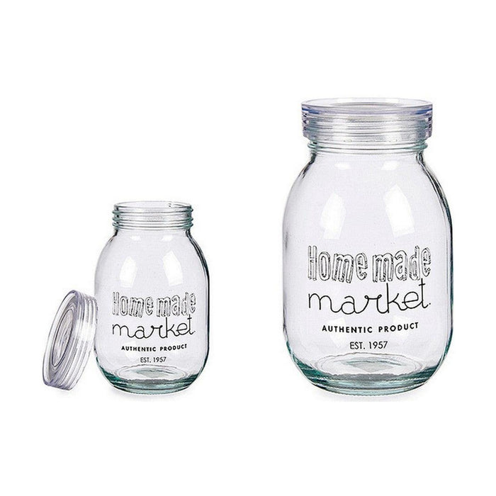 Tin Market Transparent Glass 1,8 L 13 x 20,8 x 13 cm