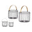 Basket Black Golden Cylindrical Metal (2 pcs)