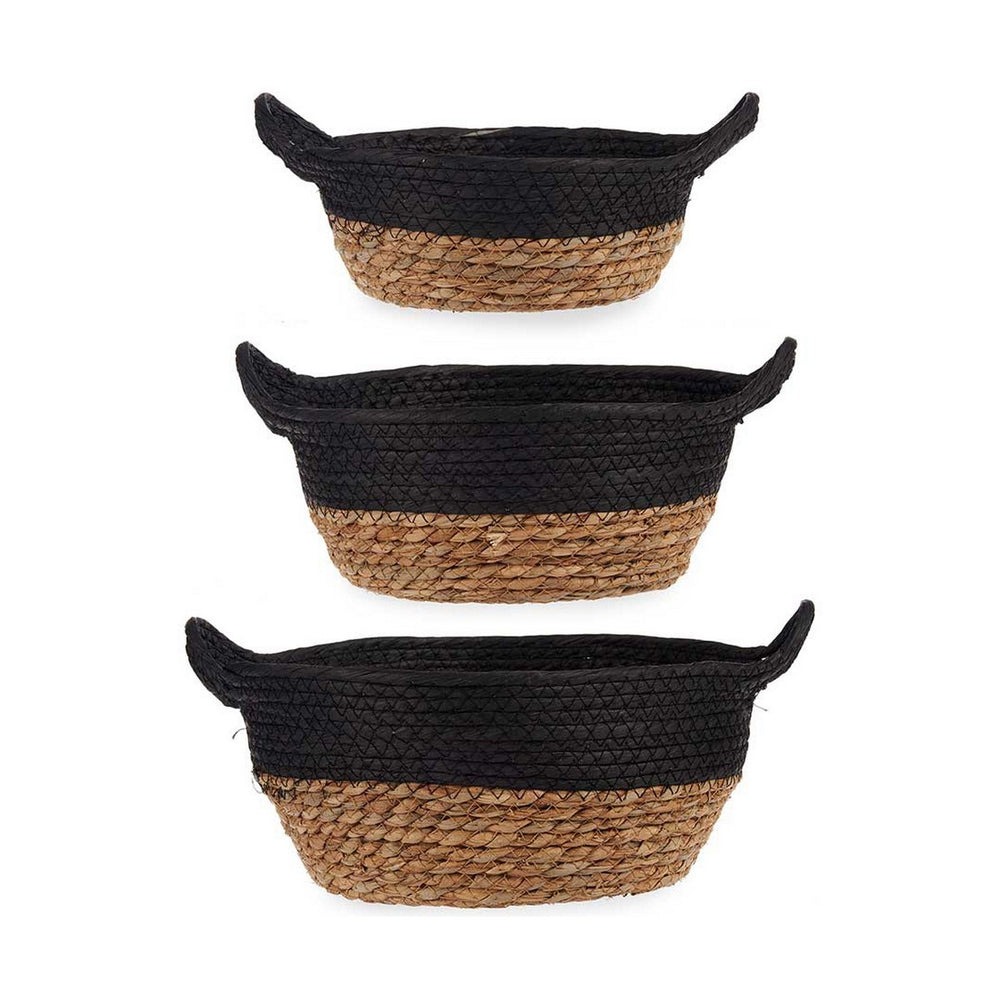 Basket set Black Brown 3 Pieces Marine algae