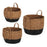 Basket set Black Brown Marine algae (3 pcs)