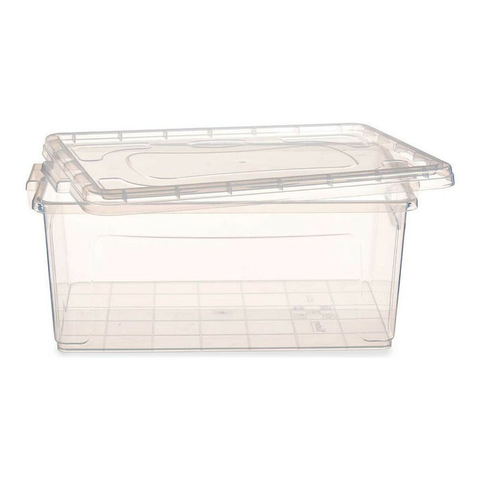 Storage Box with Lid Transparent Plastic 22 L (Refurbished A)