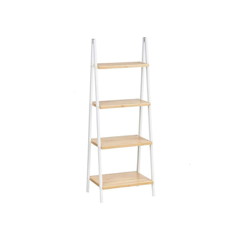 Bathroom Shelves White Natural Bamboo Pine 40 x 109,3 x 30 cm