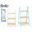 Bathroom Shelves Blue Natural Bamboo Pine 40,3 x 81,5 x 30 cm