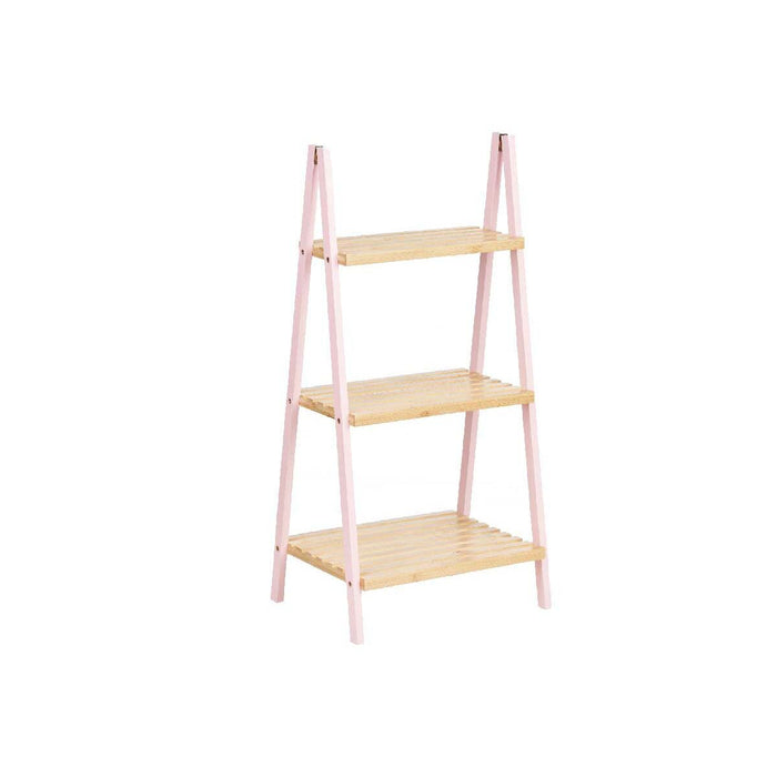 Bathroom Shelves Pink Natural Bamboo Pine 40,3 x 81,5 x 30 cm