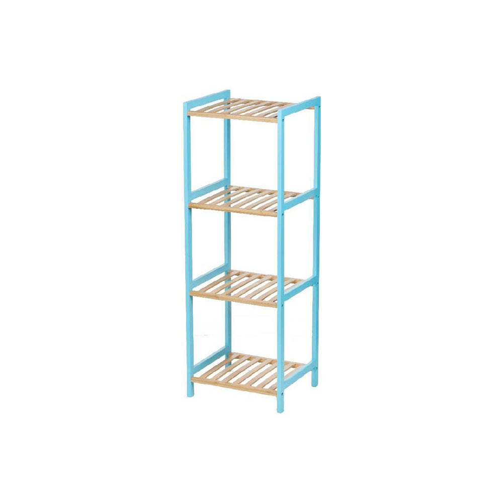 Bathroom Shelves 35 x 30 x 100 cm Blue Natural Bamboo Pine